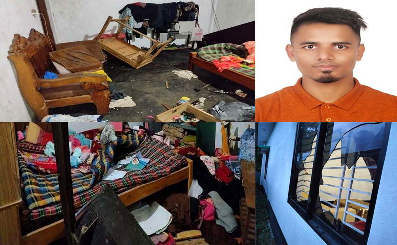 Attacks, vandalism and arson after Chhatra League leader could not be found in his house and shopping mall in Jaintapur