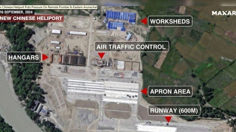 China is building a heliport on Arunachal border