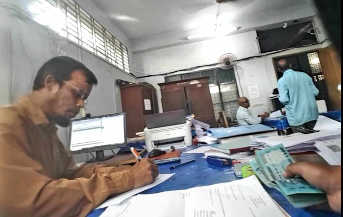 The application is missing due to non-payment of bribe, service is not available without money in the Habiganj district record room!