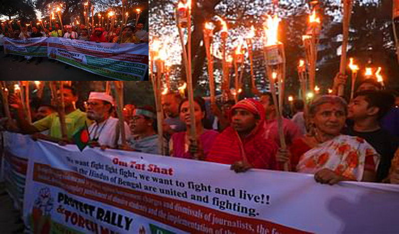 To stop attacks on minorities in the country, torch march, long march announced in the capital