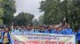 Human chain of students demanding release of teachers in Moulvibazar