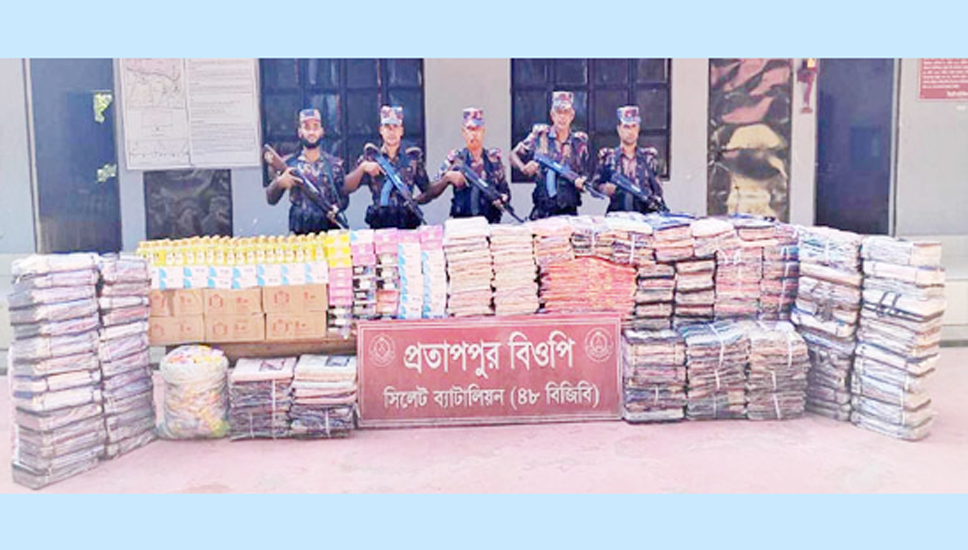 In a separate raid in Sylhet, Indian goods worth around one and a half crores were seized
