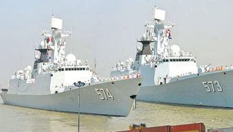 Two ships of the Chinese Navy arrived in Bangladesh on a four-day goodwill visit