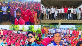 About 500 youths on a joy trip to Jaintapur, all lost in the bond of harmony