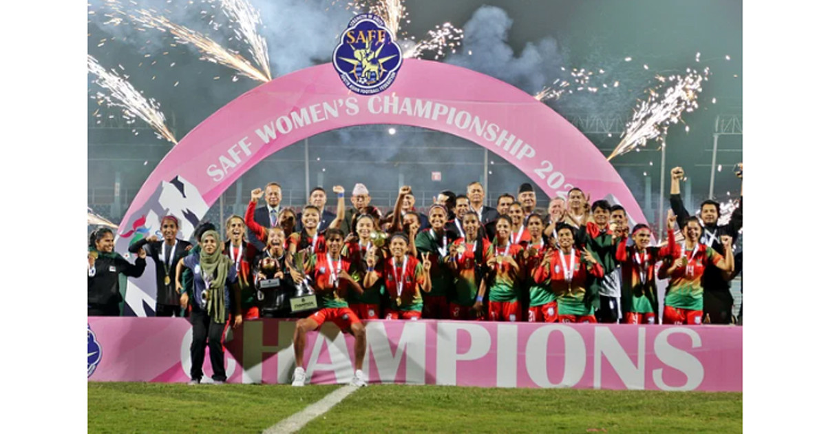 Bangladesh has written their name for the second time in a row in the Women’s SAFF Championship