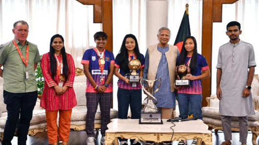 Chief Advisor assures to solve all problems of women footballers