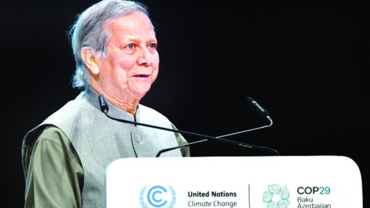 Dr. Yunus puts climate disaster in a different perspective