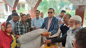 Tarique Rahman distributes winter clothes in Srimangal