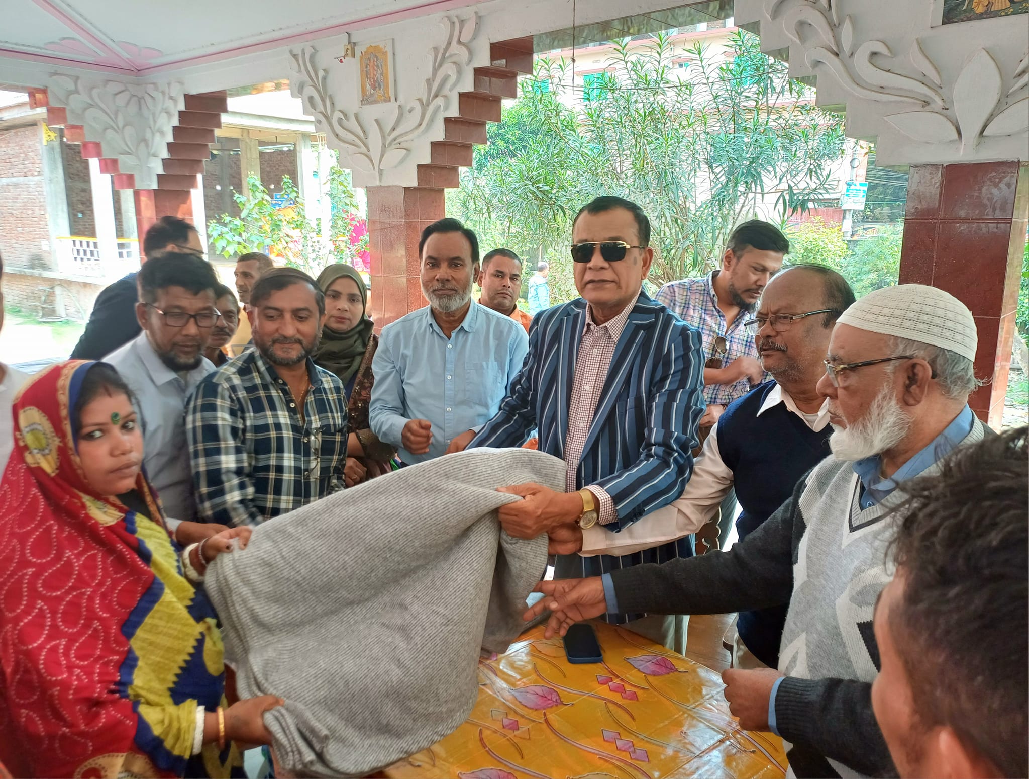 Tarique Rahman distributes winter clothes in Srimangal