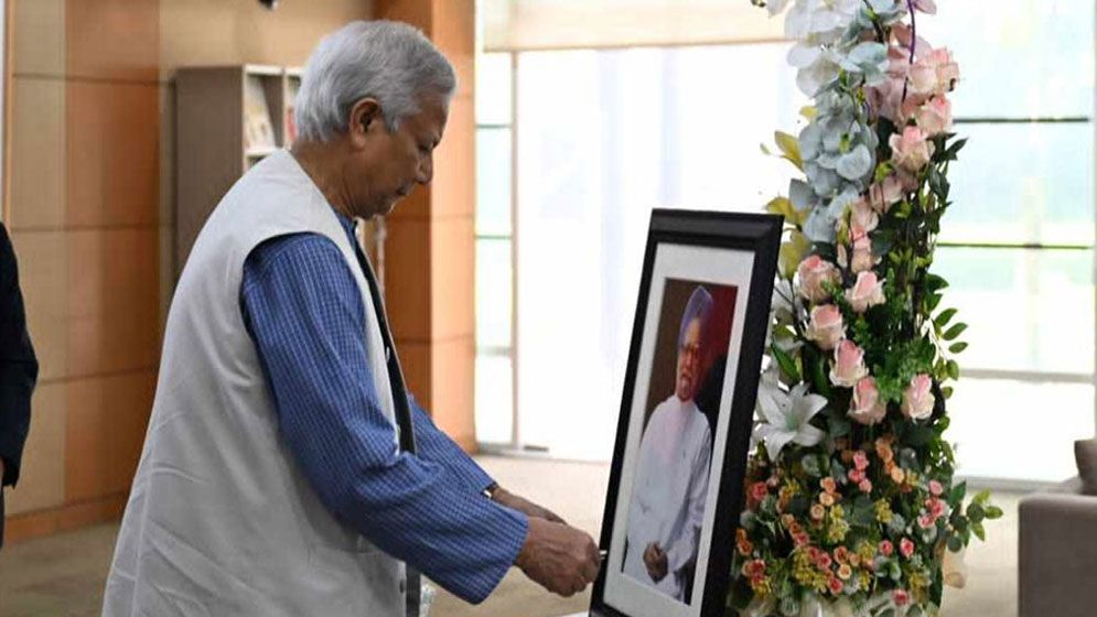 Yunus pays tribute to former Prime Minister Manmohan Singh