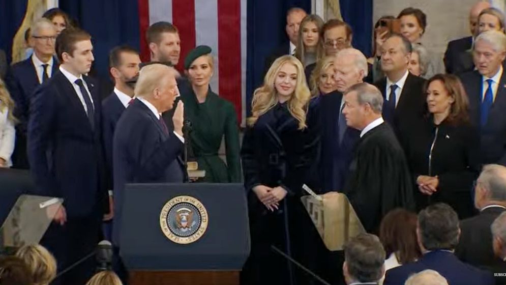 Donald Trump returns to the White House after taking the oath