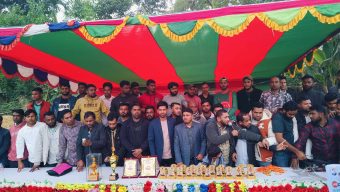 Friendly football match held in Jaintapur to mark the 46th founding anniversary of Bangladesh Chhatra Dal