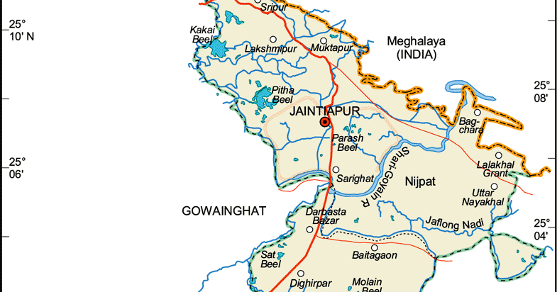 A young man was hit by a truck in Jaintapur