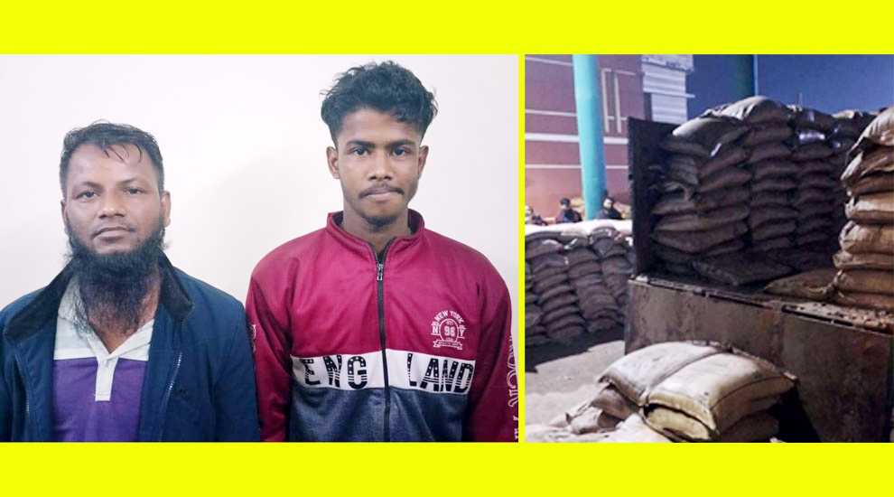 Indian sugar found in a truck loaded with stones in Sylhet, 2 arrested