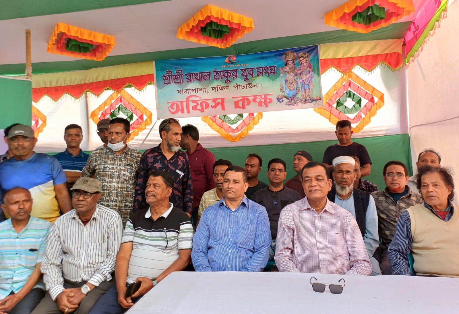 BNP leader Mohsin exchanges greetings with traditional religious followers in Srimangal