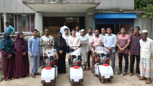 Agricultural machinery distributed to farmers in Jaintapur at subsidized prices