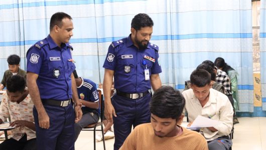 Police Constable Recruitment Written Test Held in Moulvibazar