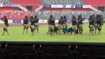 Police SWAT force is rehearsing at the National Stadium for Hamzad’s match
