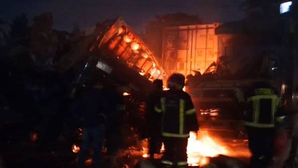Gas Cylinder Lorry Explosion: 7 Dead, 15 Injured