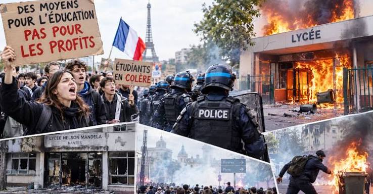 Student protests in France turn violent; 2,000 detained